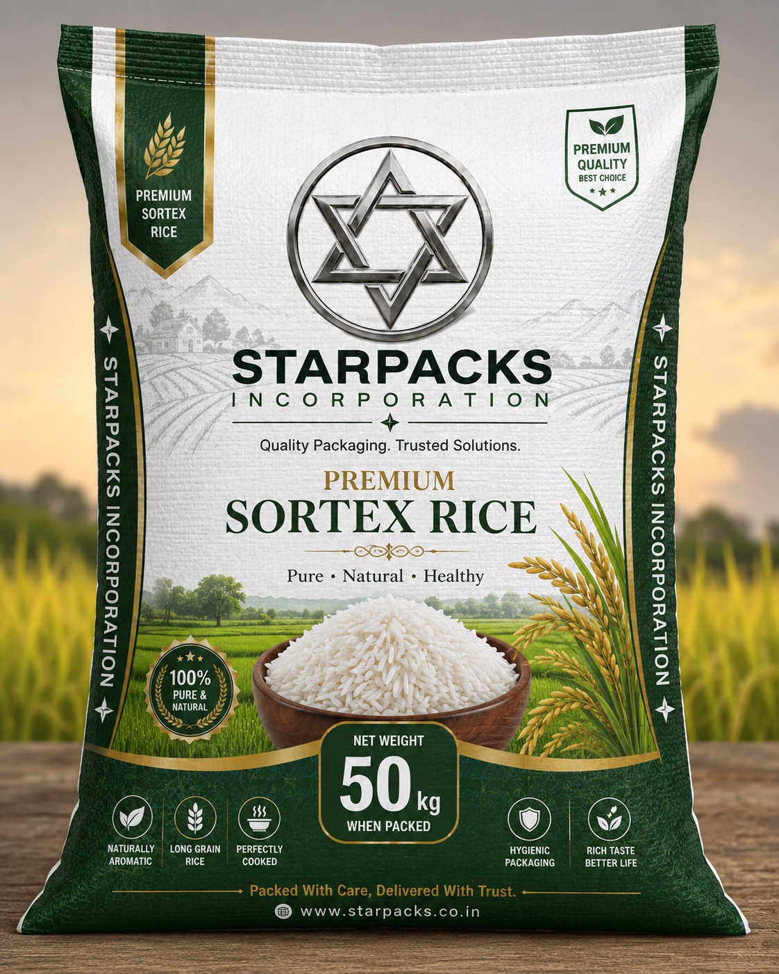 BOPP Rice Bag Design 1